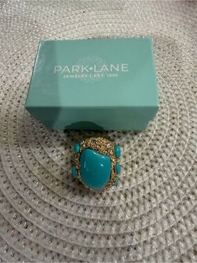 Park Lane Gold-Tone Turquoise Statement Ring